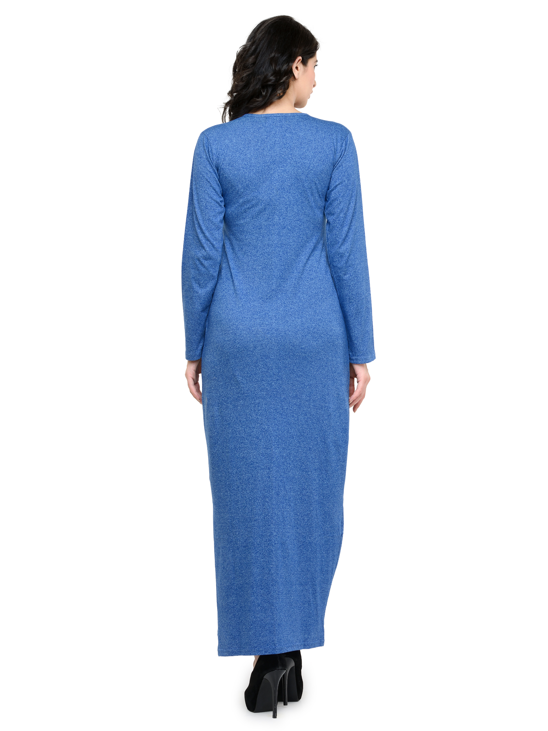 JAW DROPPING Blue MAXI WITH FRONT SLIT